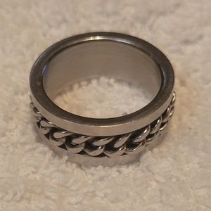 Silver men's ring